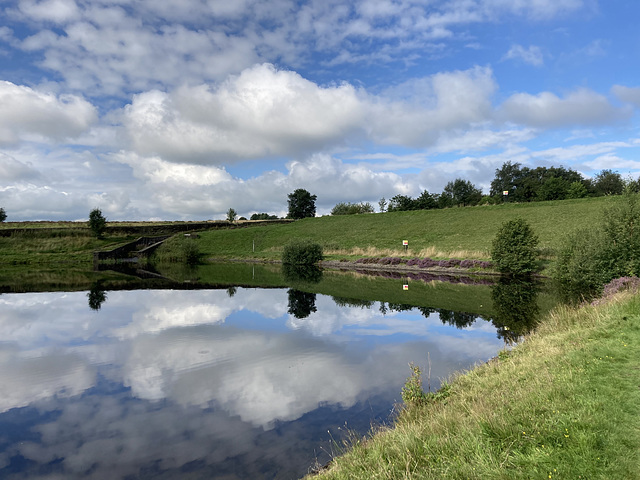 Early morning walk around a reservoir