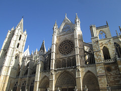 Façade of León Cathedral. Façade of León Cathedral.