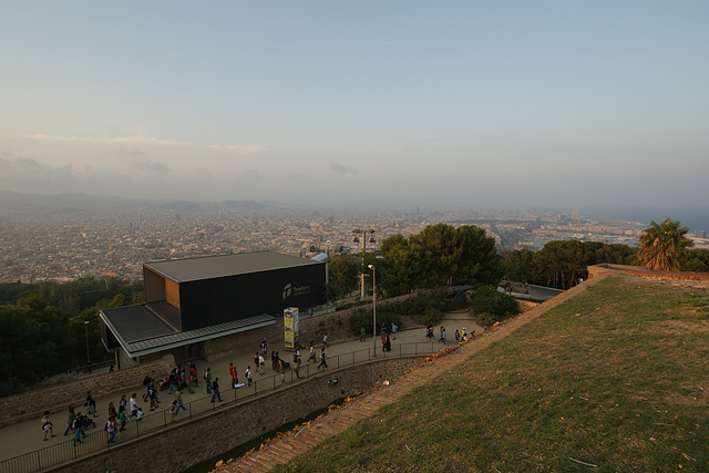 View Over Barcelona At Dusk