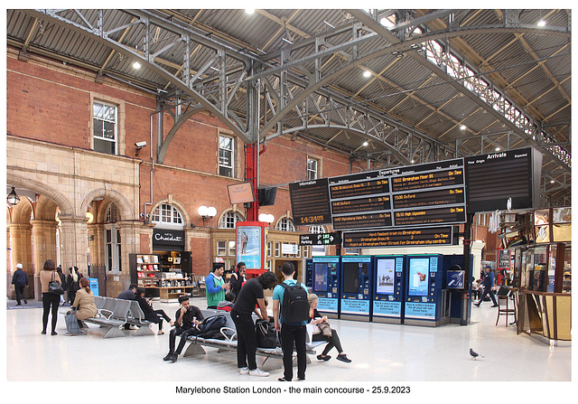 Marylebone Station London - the main concourse - 25 9 2023