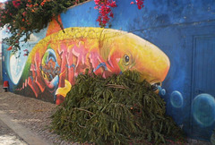 Fish mural.