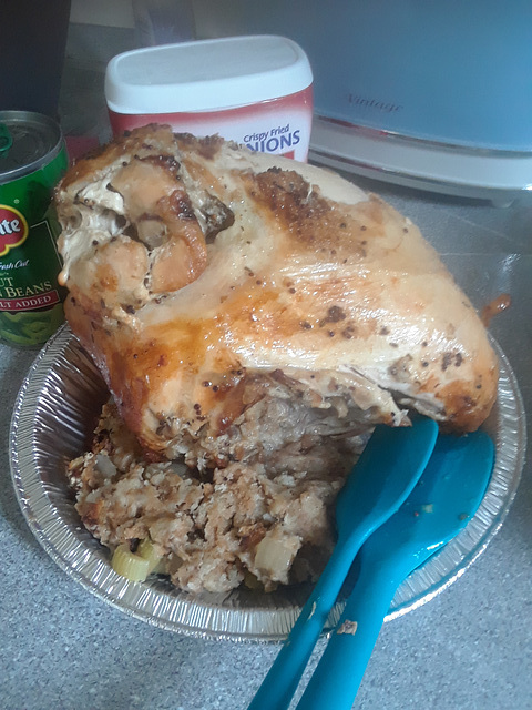 The turkey and stuffing!