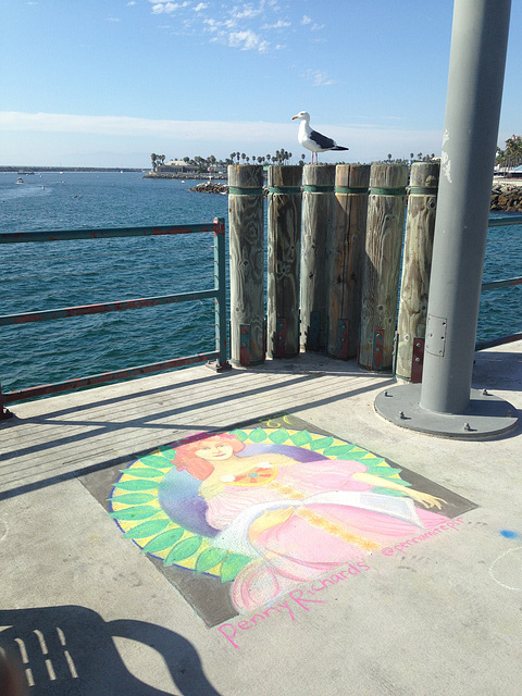 Chalk art at Redondo Pier