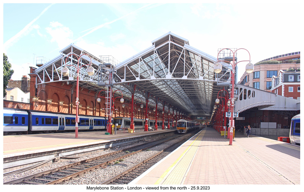 Marylebone Station London - view from the north - 25 9 2023