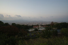 View Over Barcelona At Dusk