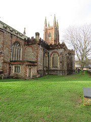 totnes church, devon , mid c15 church with outer n. aisle of 1824