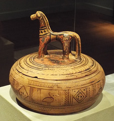 Geometric Horse Pyxis in the Virginia Museum of Fine Arts, June 2018