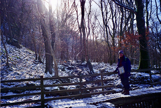 Footbridge near The Ings (Scan from Feb 1996)