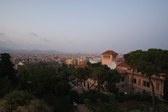 View Over Barcelona At Dusk