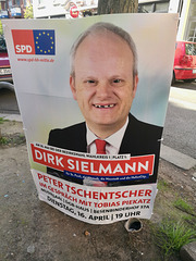 Hamburg 2019 – Defacing posters of politicians is an old habit