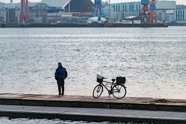 Luxury - riding your bike out onto the sea