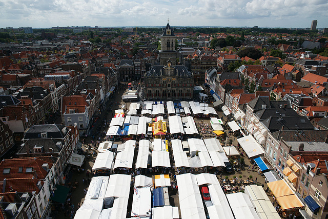 View Over Delft Marketplace