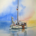 Platboot - aquarelle