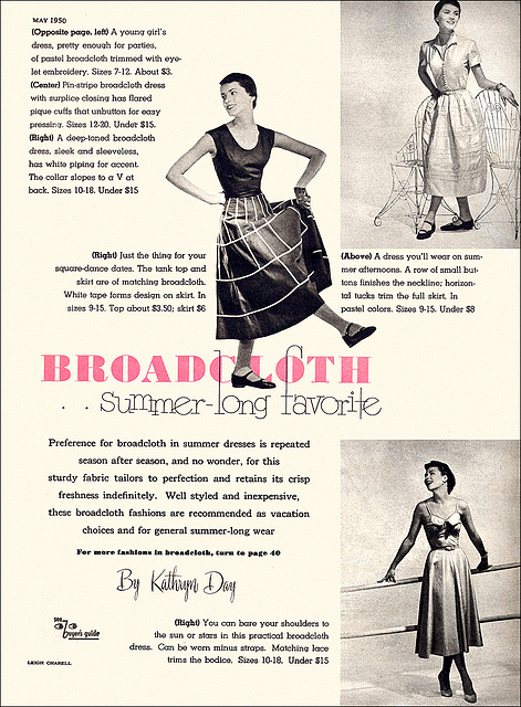 "Broadcloth... Summer-Long Favorite (2)," 1950