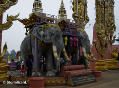 Very large Elephant Sculptures at the Golden Triangle