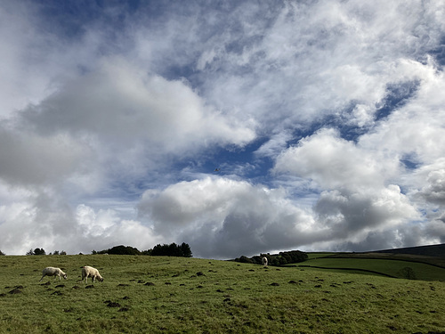 Emirates A380 over the Peak District