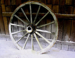 Veille roue  enneigée