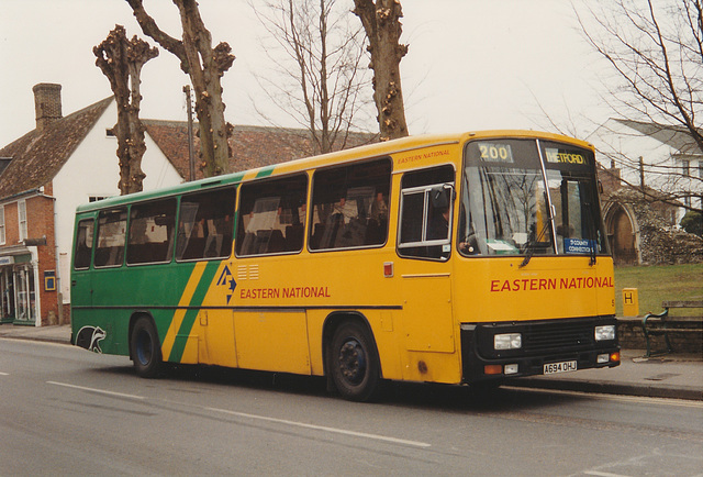 Eastern Counties (ex Eastern National) A694 OHJ in Mildenhall – 16 Mar 1996