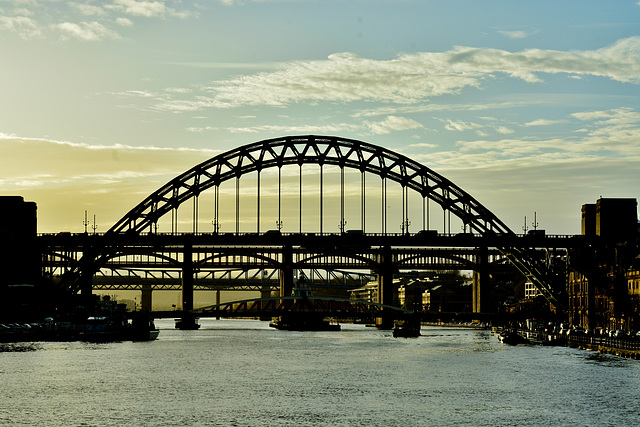 Bridges over the Tyne. Late light