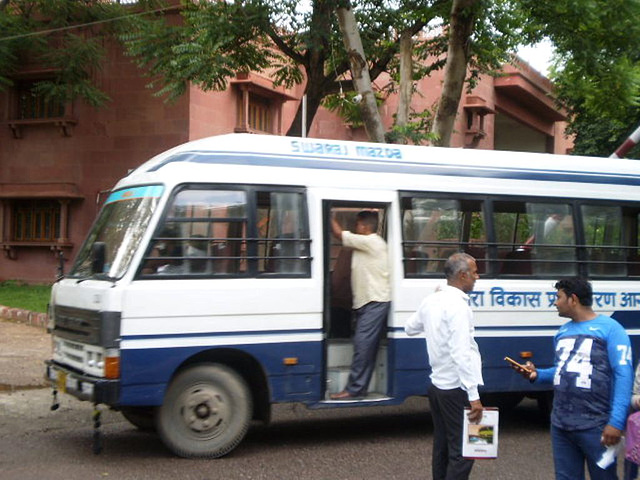 Old mini-bus Mazda.