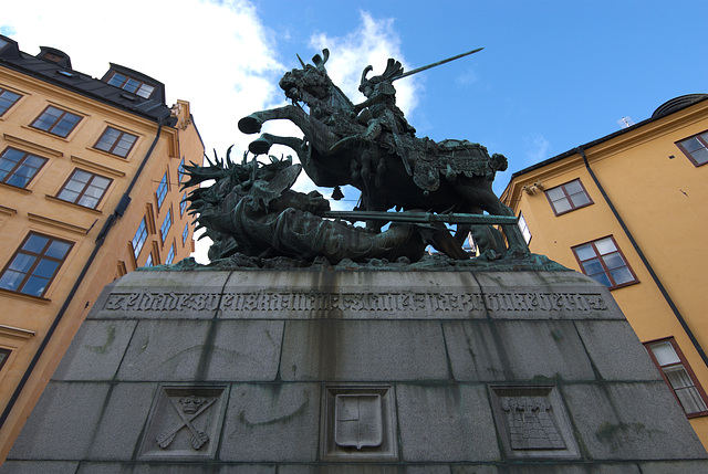 »Sankt Georg und der Drache« in Gamla stan