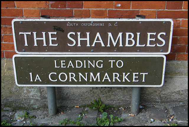 The Shambles street sign