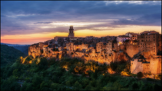 Pitigliano am Abend