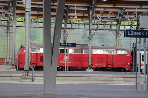 Diesellok in Lübeck Hbf