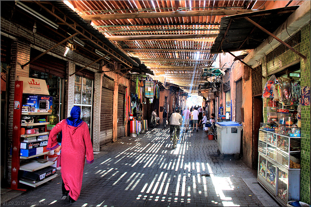 In the Souks of Marrakesh.