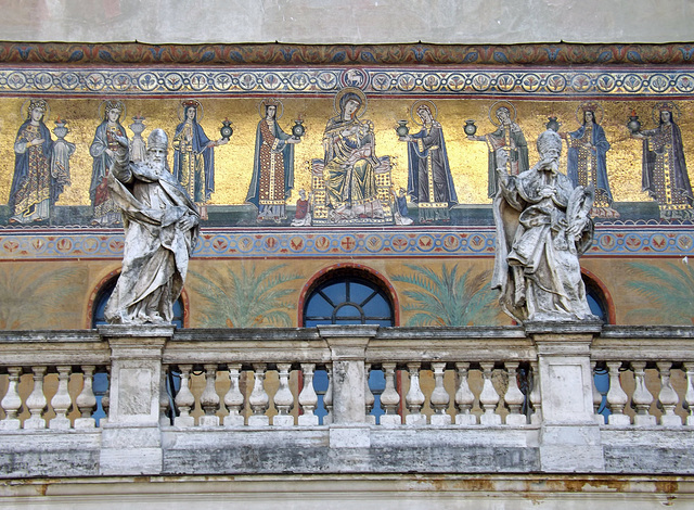 Detail of the Facade of Santa Maria in Trastevere, June 2012