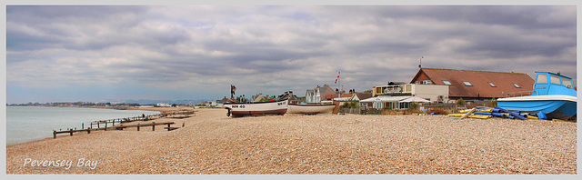 From Pevensey Bay towards Eastbourne - 11.7.2018 - panorama