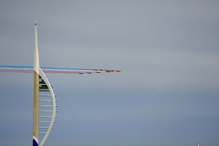 The Red Arrows sewing up Spinnaker Tower