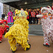 Les lions avec les représentants de la communauté chinoise et ceux de la municipalité