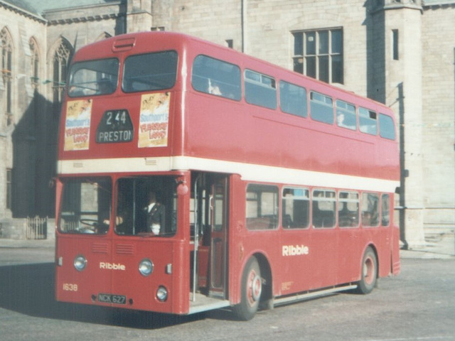 Ribble 1638 (NCK 627) at Rochdale - 17 July 1972