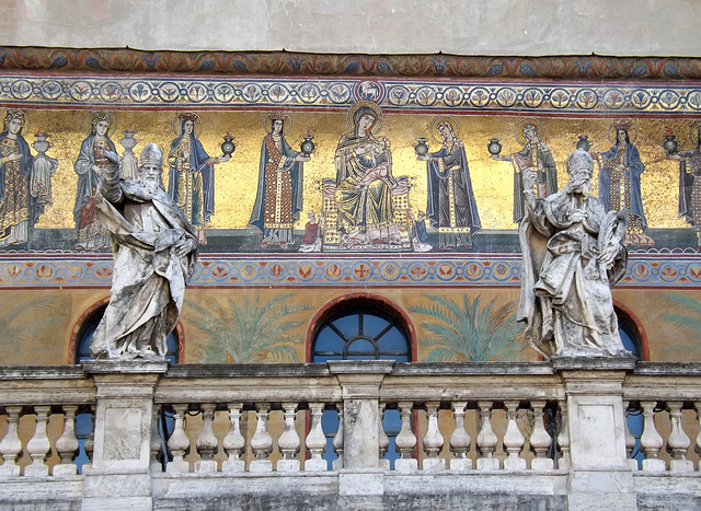 Detail of the Facade of Santa Maria in Trastevere, June 2012