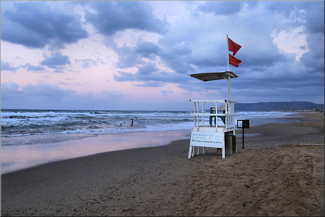 Georgioupoli beach in the evening