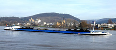 Coal Barge Passing Bad Honningen