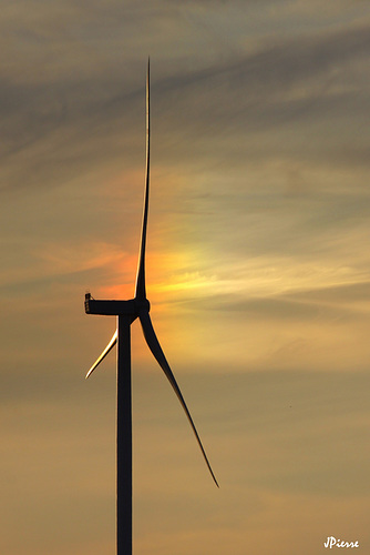 Coucher de soleil sur l'eolien