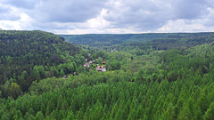 Blick von der Grenzplatte auf Eiland