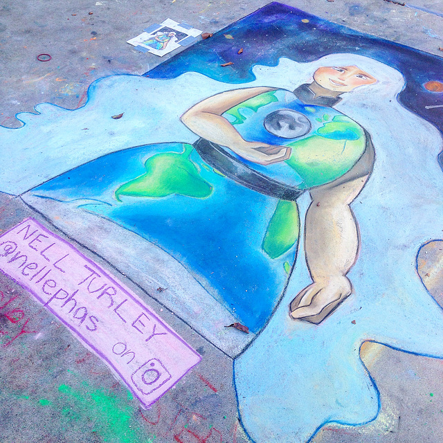 Chalk art at MCHS