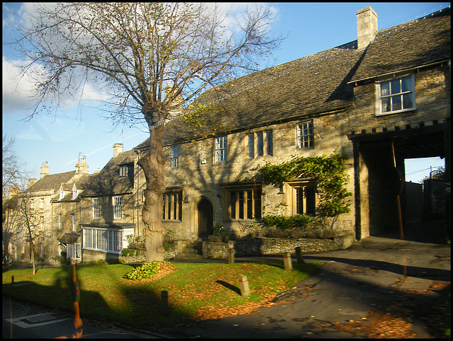 old mullioned house