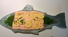 Steamed Atlantic salmon