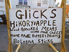 Glick's Hickory and Apple Wood-Smoked Meats Sign