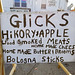 Glick's Hickory and Apple Wood-Smoked Meats Sign