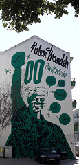 Mural of Nelson Mandela's centennary.