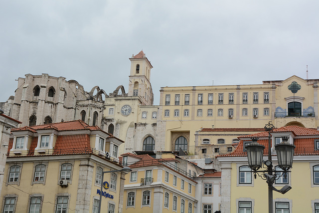 The Upper Floors of Lisbon in the Square of Pedro IV