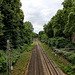 Bergisch-Märkische EIsenbahn von der Brücke Steinstraße aus (Essen-Huttrop) / 15.06.2024