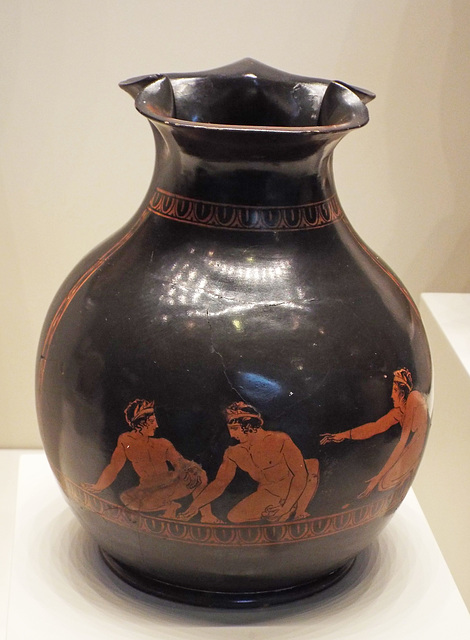 Red-Figure Chous with Knuckebone Players in the Getty Villa, June 2016