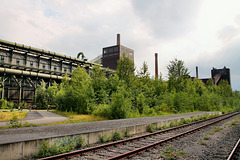 Blick vom Museumsbahnsteig zur Koksofenbatterie (Kokerei Zollverein, Essen-Stoppenberg) / 16.06.2018