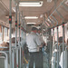 Århus (Aarhus) Sporveje ticket inspectors on board bus 099 (HB 88 745) - 26 May 1988 (Ref: 67-12)
